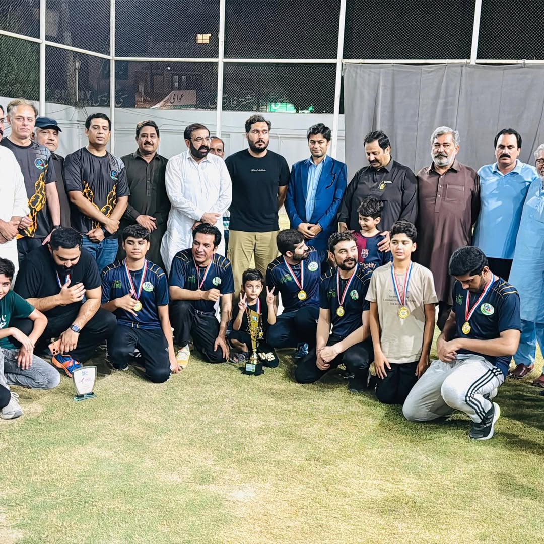 Players and members gathered at the ground